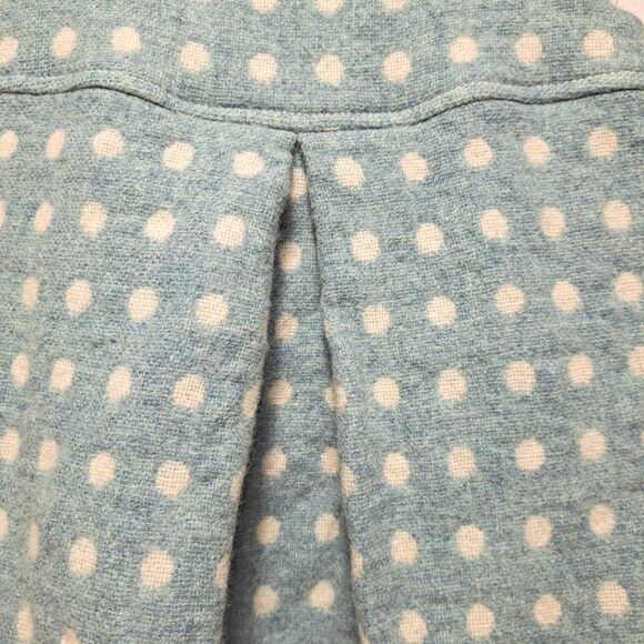 Tocca Girls Wool Party Dress Size 6 Blue w/ White Polka Dot Cotton Lined NWOT - Picture 9 of 12